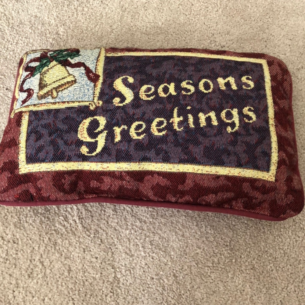 Seasons Greetings Christmas Pillow